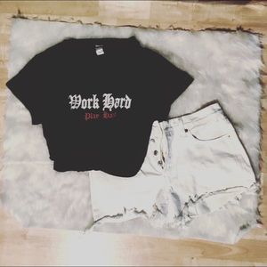 White Levi's Cut Off Shorts